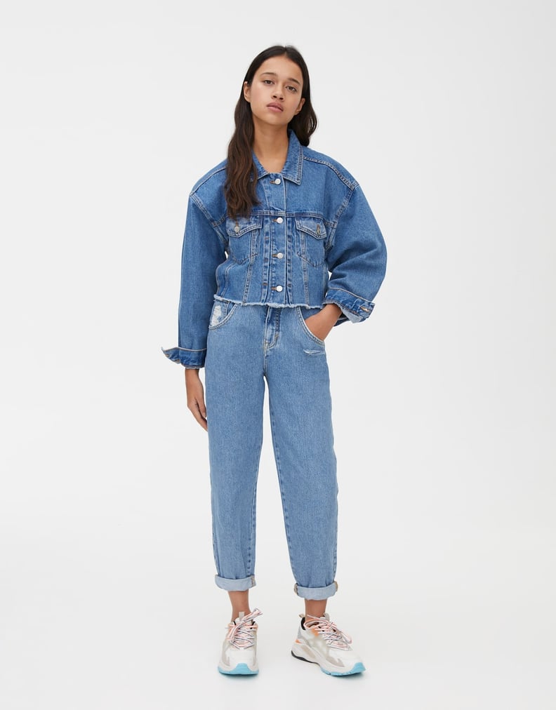 pull&bear Basic blue slouchy jeans