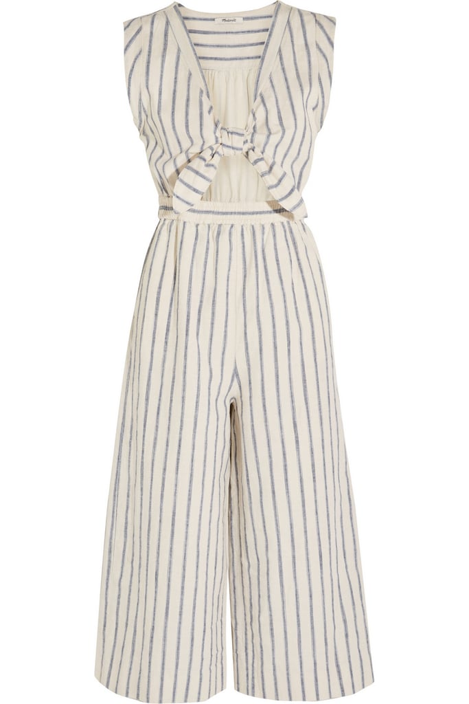 Madewell Tie-Front Cutout Linen and Cotton-Blend Jumpsuit ($150)