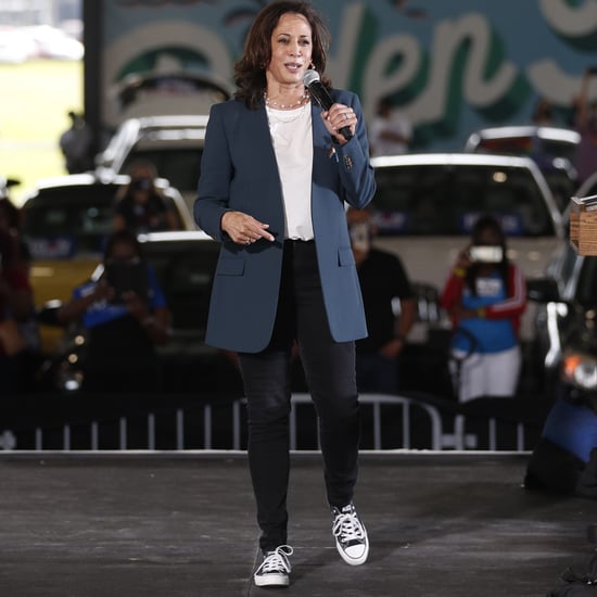 Kamala Harris Dances in the Rain Wearing Converse Sneakers