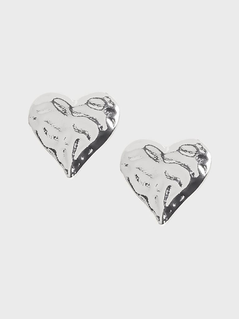 Banana Republic Hammered Heart Stud Earrings