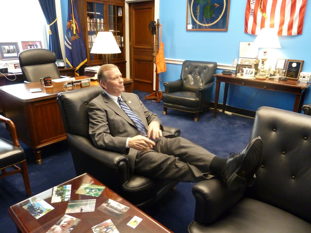 The Republican Representative who makes domestic abuse jokes.
