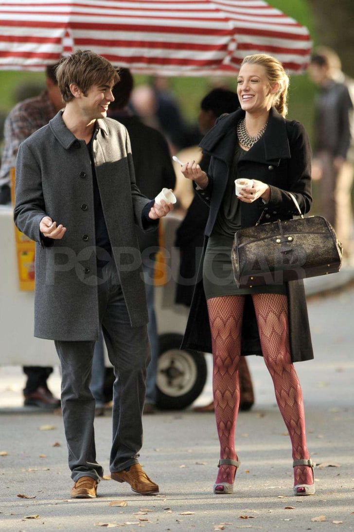 Photos of the Cast of Gossip Girl Filming in Central Park Photos of the Cast of Gossip Girl Filming in Central Park