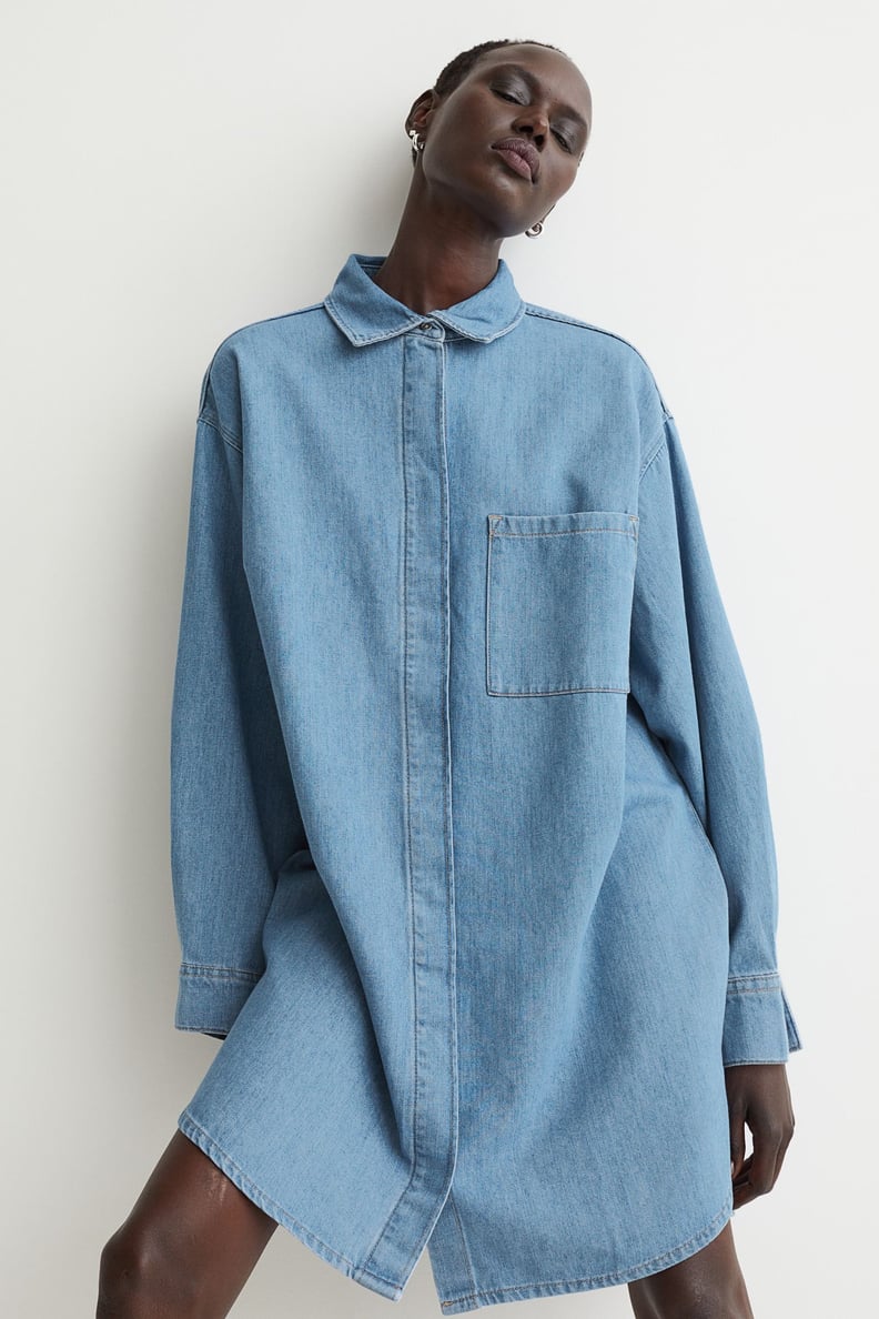 For a Laidback Look: H&M Oversized Denim Dress