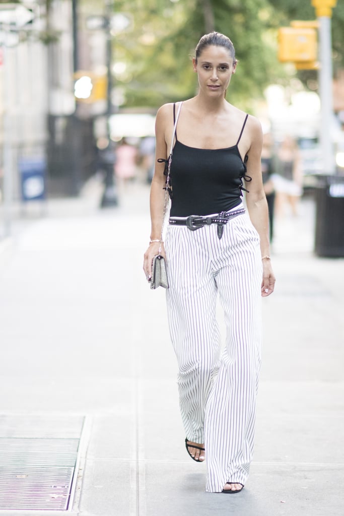 Side ties and cutouts give your high-waisted trousers a sexy kick.