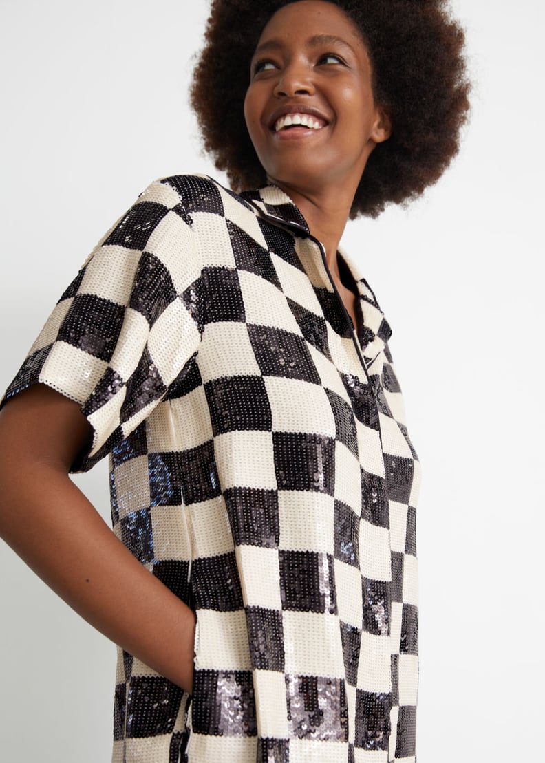 A Trendy Pick: Checkered Sequin Mini Dress