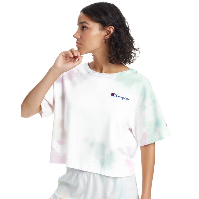 Champion Heritage Cropped Tee in Cloud Dye