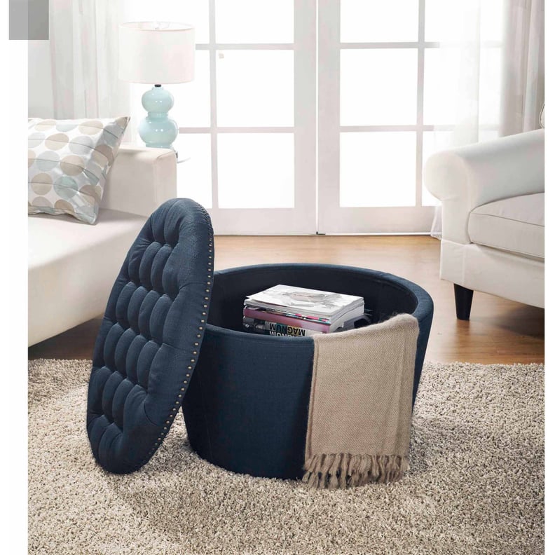 Better Homes and Gardens Round Tufted Storage Ottoman