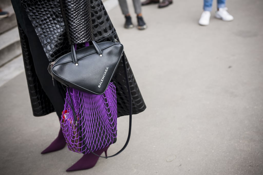 Wear the netted style with a designer bag. Surprisingly, the two complement each other as a high-and-low mix.