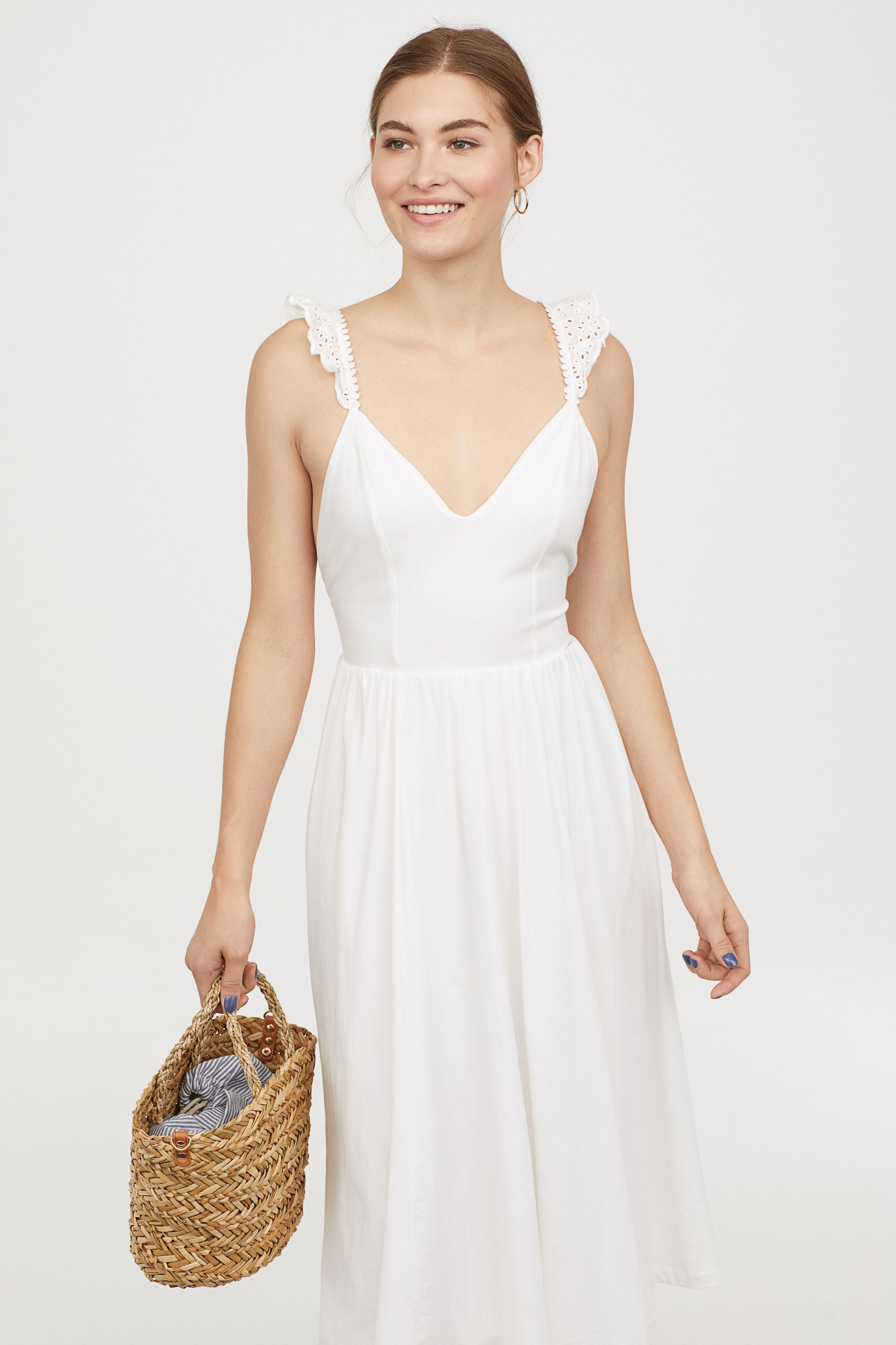 H&M White Wrapover Beach Dress