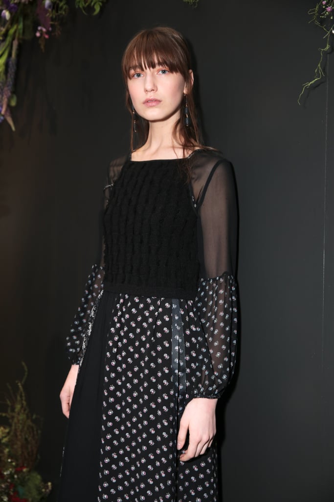 Club Monaco Portuna Dress ($298) and Sinthea Sweater Tank ($160)