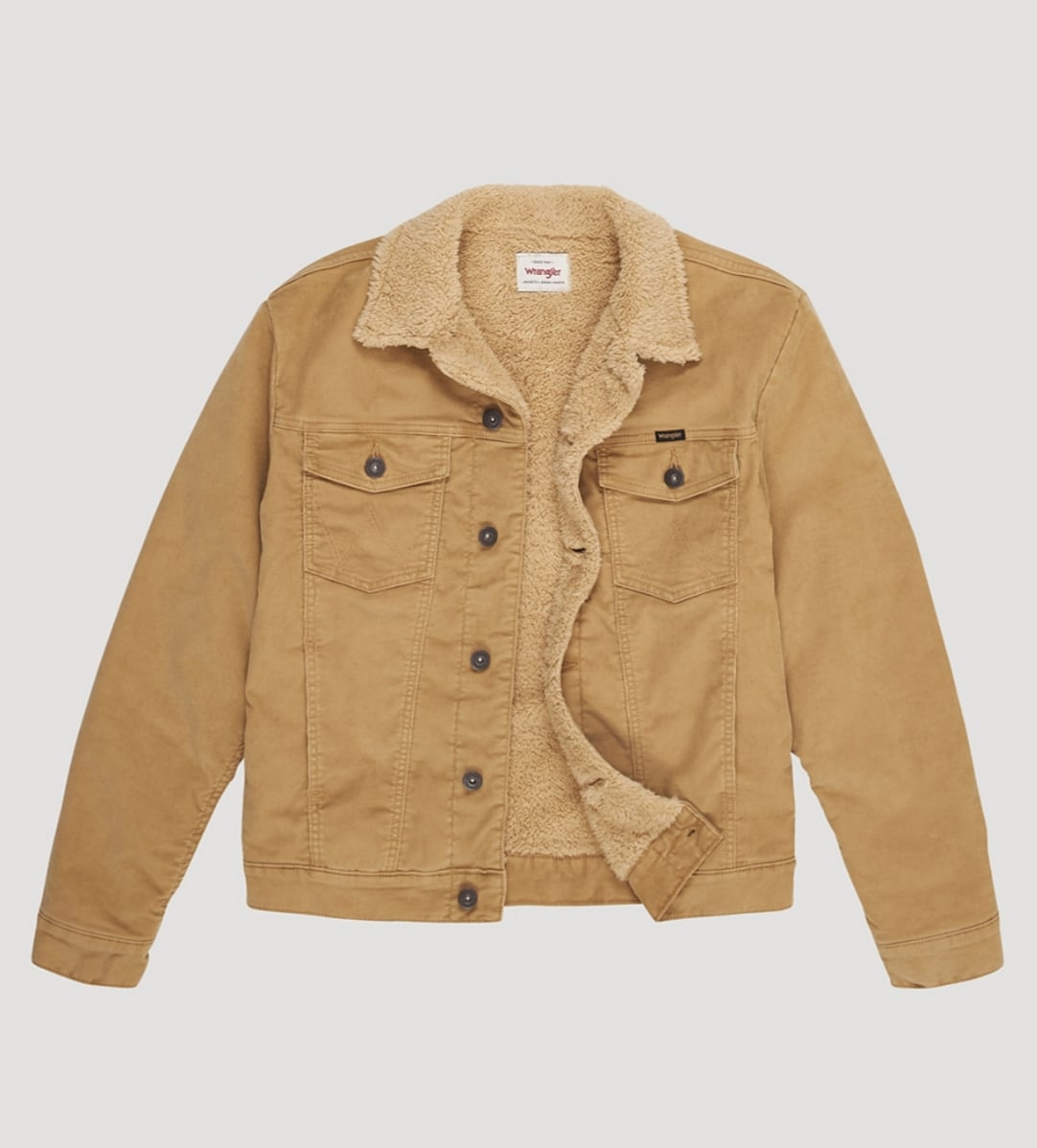 Wrangler Men's Corduroy Sherpa Lined Jacket in Bistre | The 1 Sherpa Jacket  That Says 