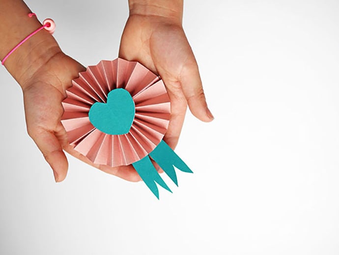 Cut Paper Valentine's Day Rosettes Cut Paper Valentine's Day Rosettes