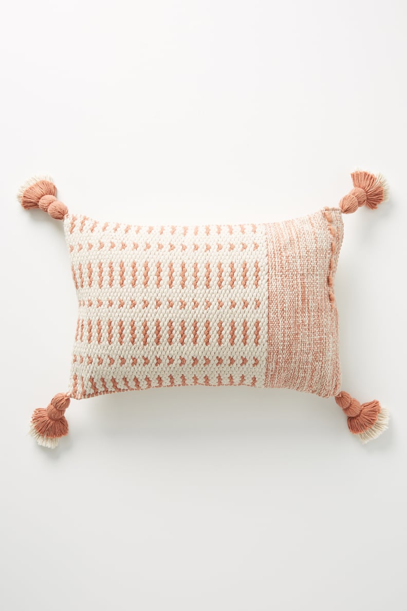 Joanna Gaines For Anthropologie Tasseled Olive Pillow in Blush