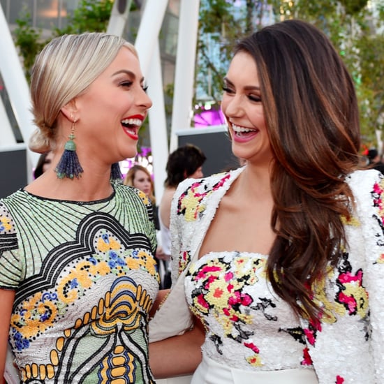 Julianne Hough and Nina Dobrev at American Music Awards 2015