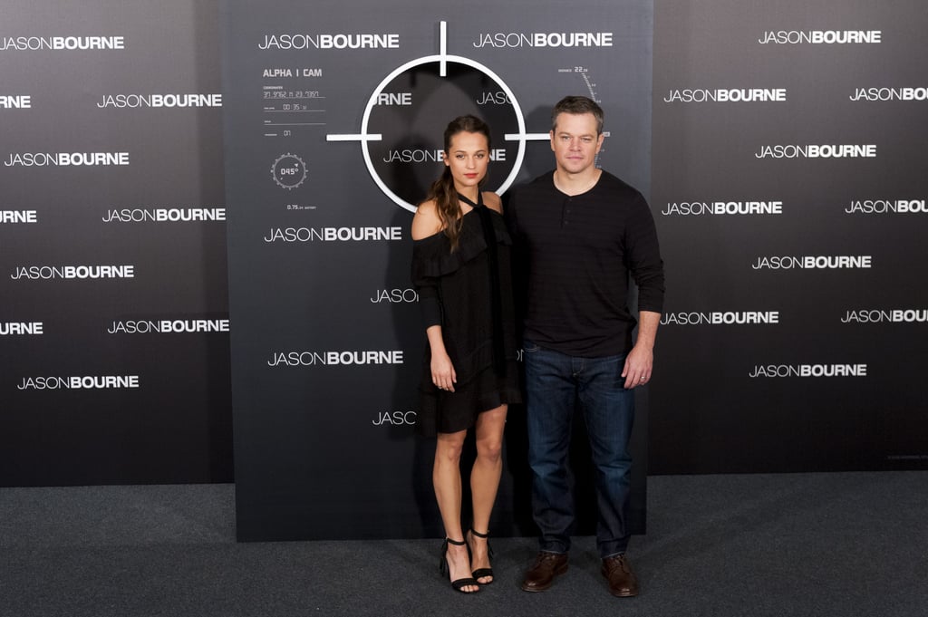 Alicia Vikander and Matt Damon at Jason Bourne Photocall