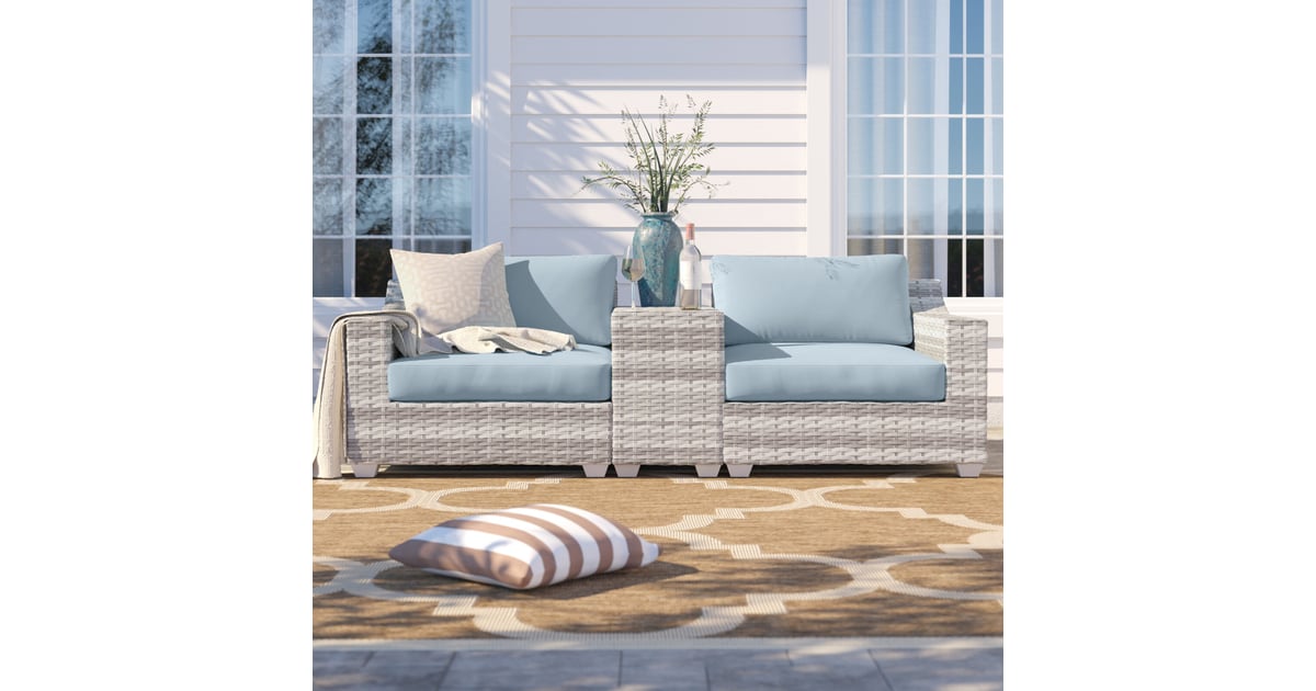 Falmouth 3 piece rattan seating group with cushions deals