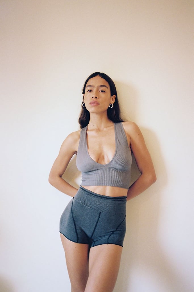 Shop Sarah's Exact Gray Crop Top