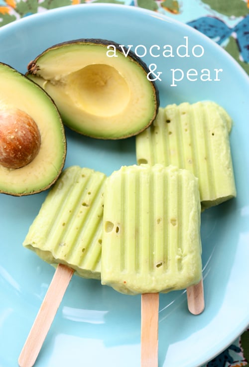 Avocado and Pear Pops