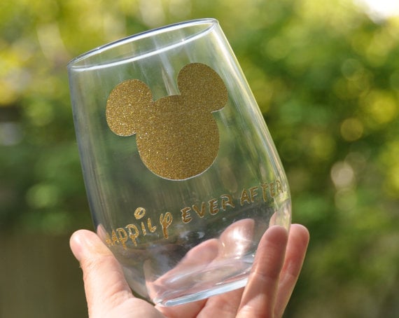 Disney-Inspired "Happily Ever After" Wine Glass