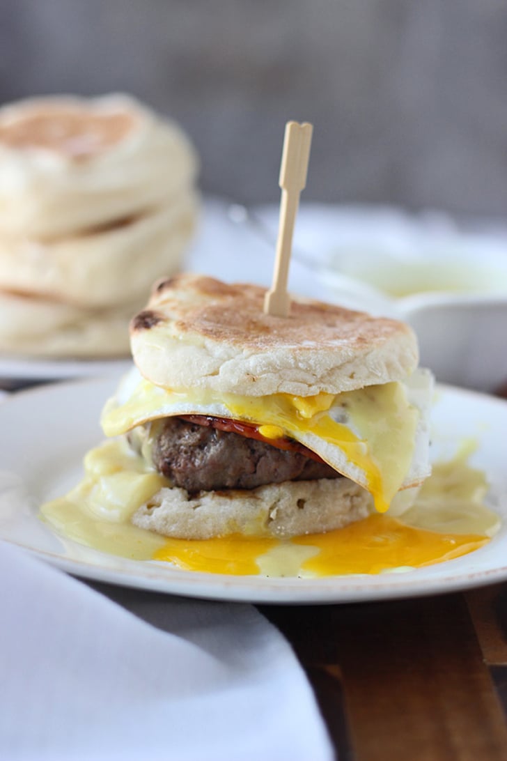 Eggs Benedict Burger Best Burger Recipes POPSUGAR Food Photo 13