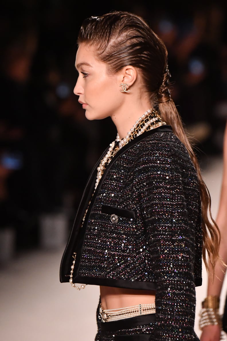 Gigi Hadid's Wet Ponytail at the Chanel Métiers d'Art 2019-2020 Show