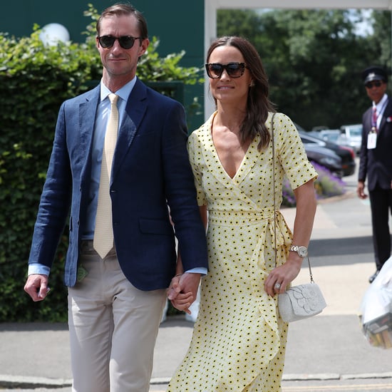 Pippa Middleton Yellow Floral Dress at Wimbledon 2019