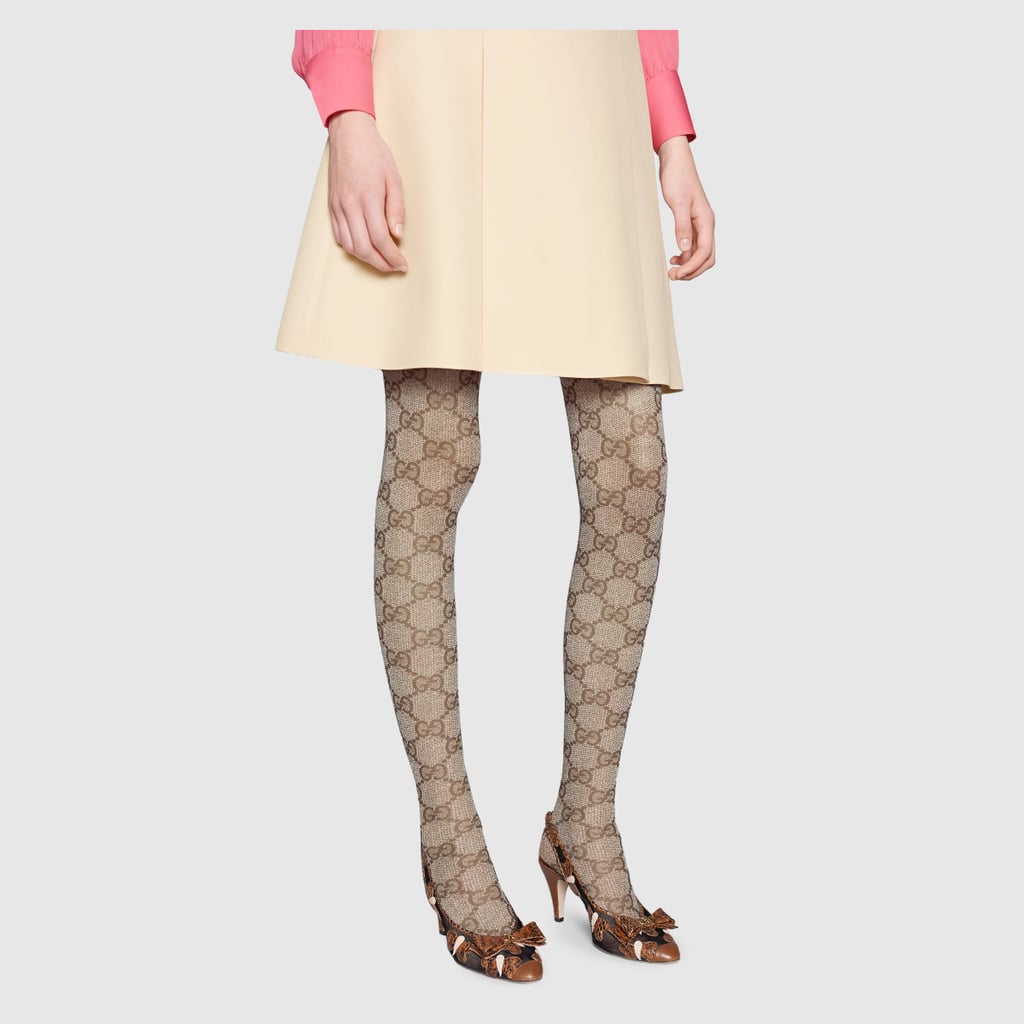 Gucci GG Pattern Tights | Chrissy Teigen Bought Fancy Gucci Tights, and  She'll Wear Them Everywhere She Pleases | POPSUGAR Fashion Photo 4