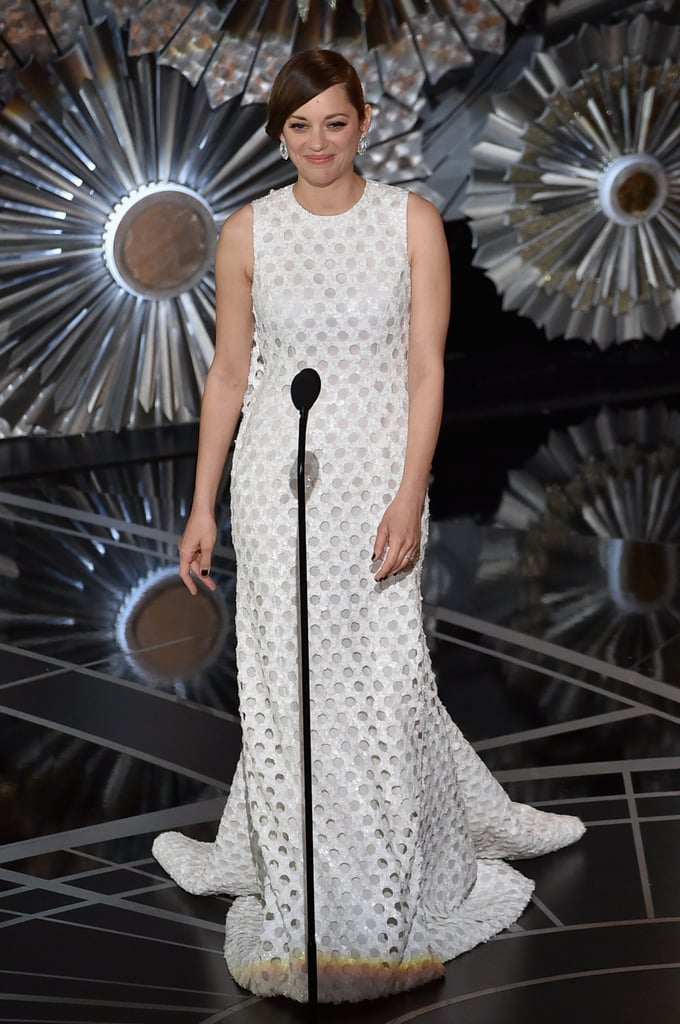 "Here’s someone who knows the proper way to pronounce es-car-gots!" — Introducing Marion Cotillard