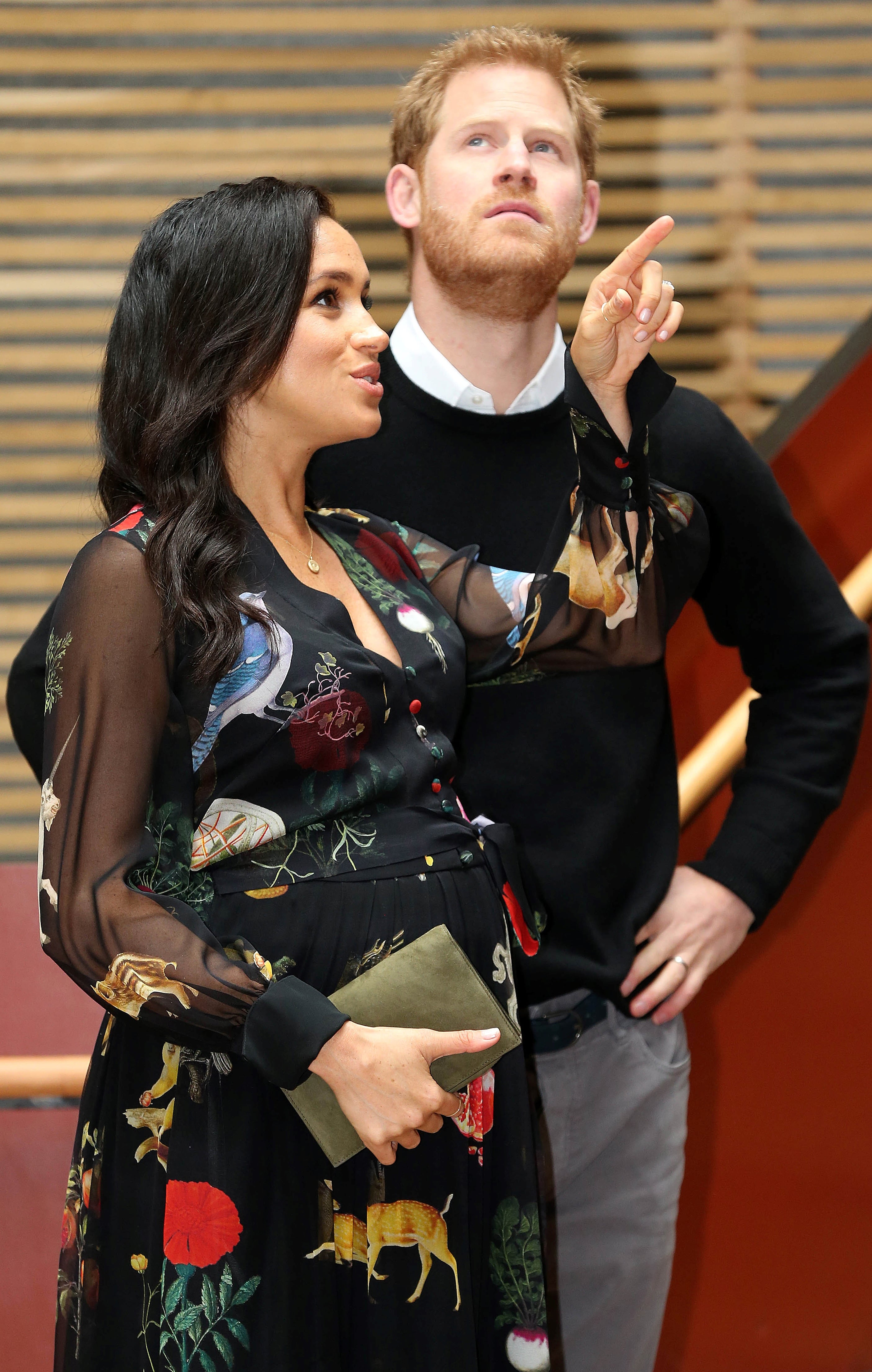 Meghan Markle Oscar de la Renta Animal Dress POPSUGAR Fashion