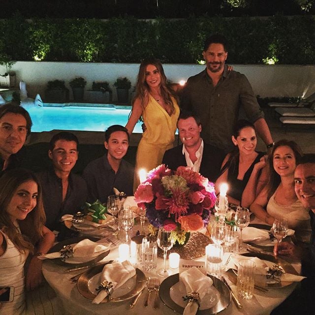 The "kids" table, which included Sofia's son, Manolo.
