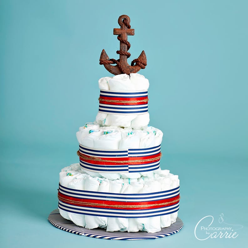 Nautically Themed Diaper Cake