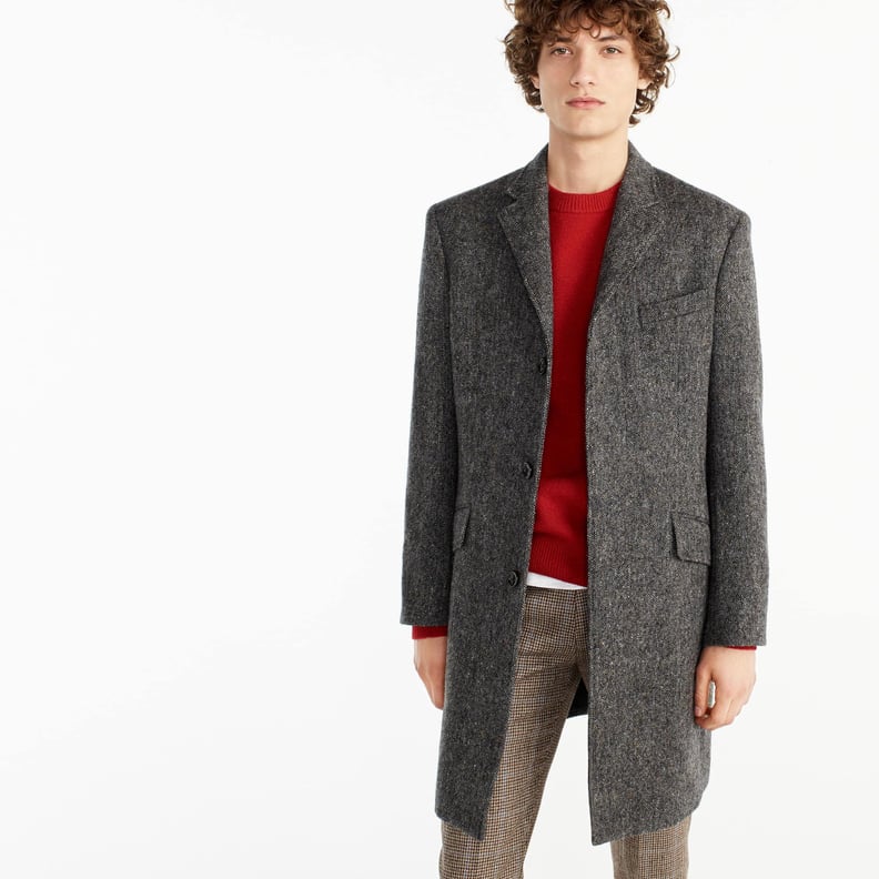 J.Crew Ludlow Topcoat in Textured Gray Tweed