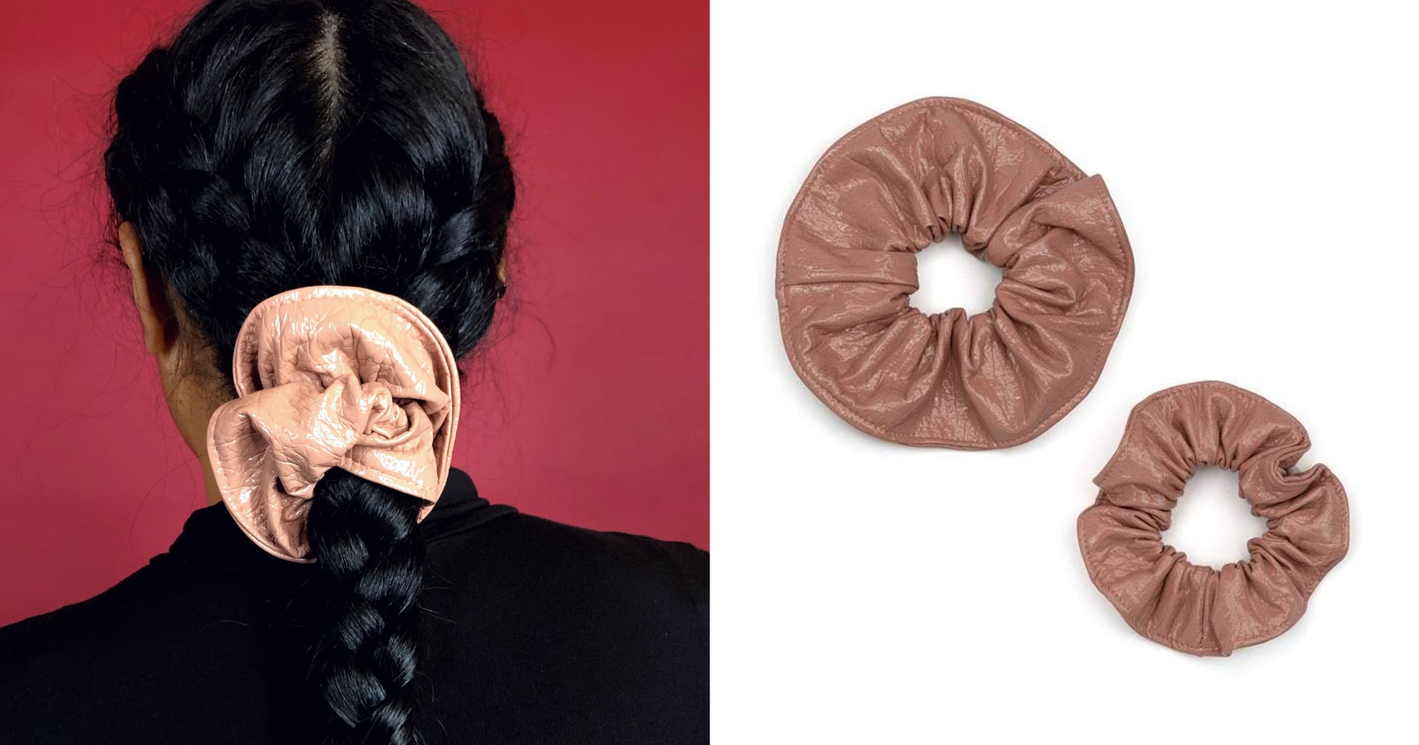 Justine Marjan x Kitsch Patent Leather Scrunchie Review POPSUGAR Beauty