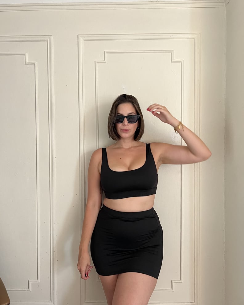 The Swim Tank Bikini Top and Tube Skirt in Black