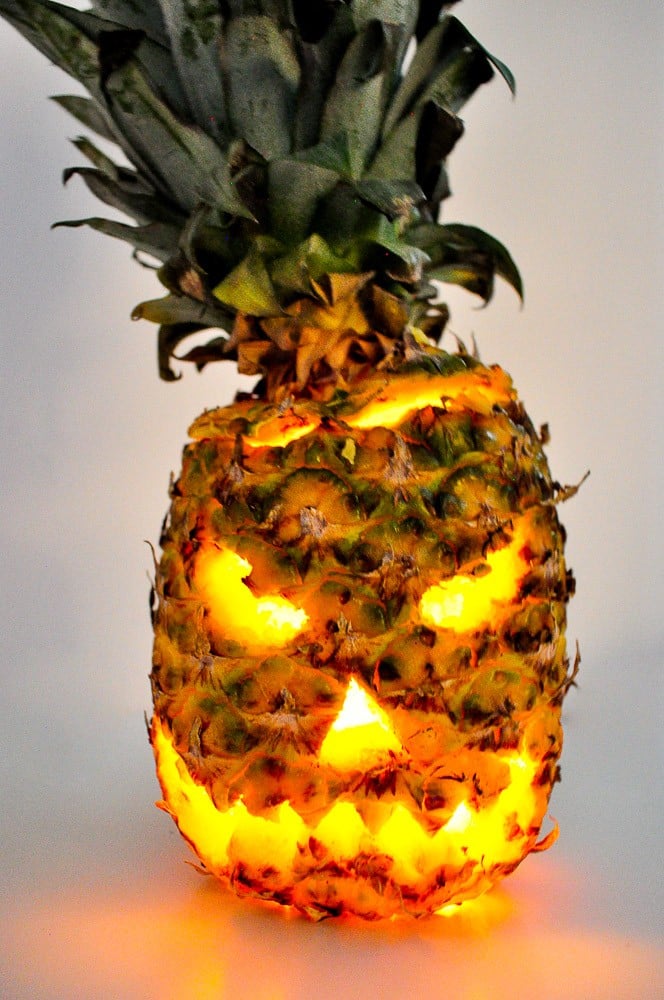 How to Carve a Pineapple Jack-o'-Lantern