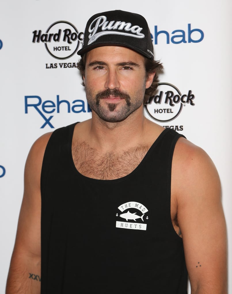 Brody Jenner sported a mustache and scruff at the Hard Rock Hotel and Casino's Rehab pool party on Saturday.