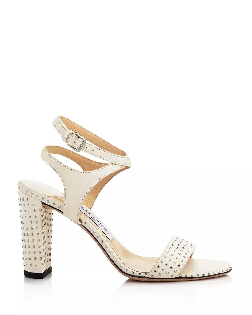 Jimmy Choo Women's Marine 85 Micro-Studded Leather High-Heel Sandals