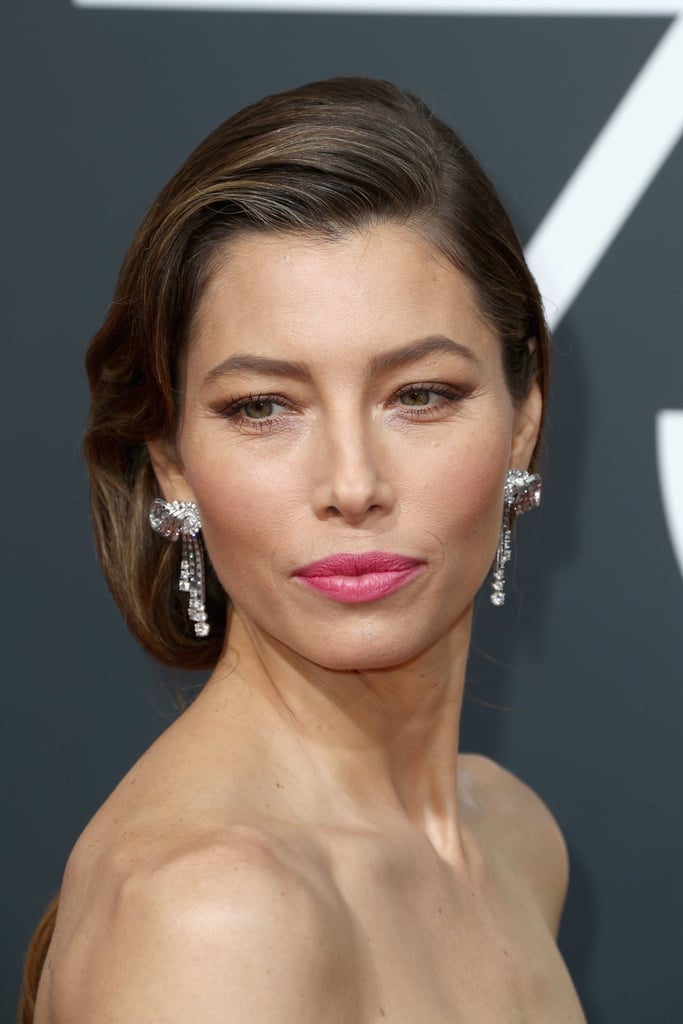 Jessica Biel's Gray Roots at the 2018 Golden Globes