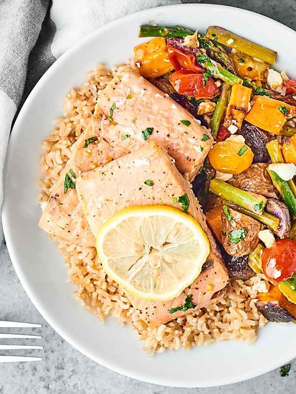 1-Pan Spring Salmon and Veggies