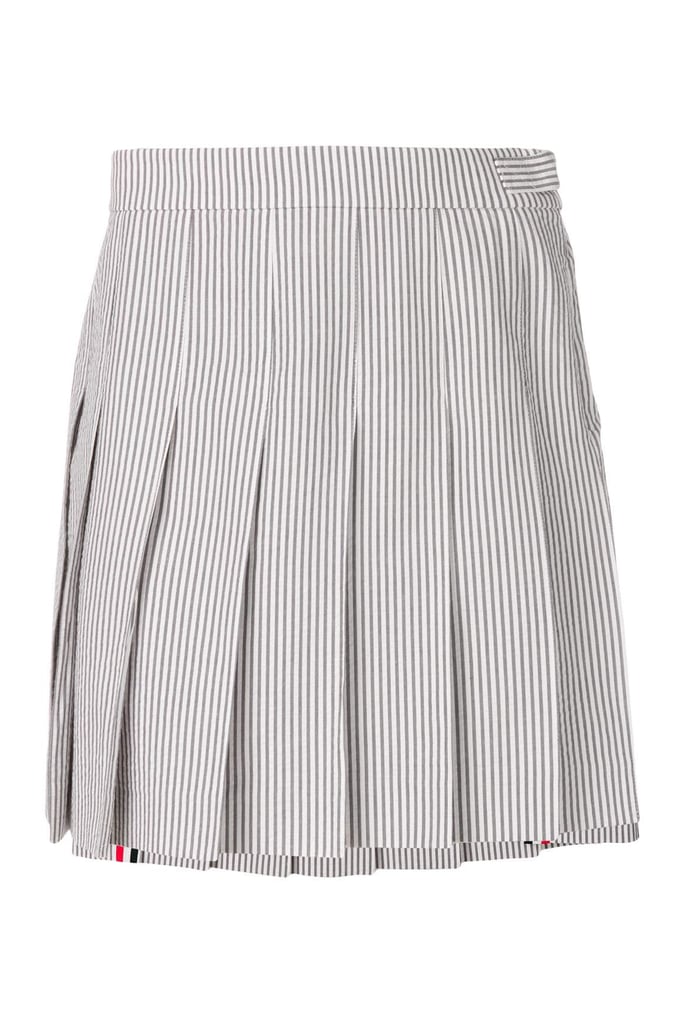 Thom Browne Seersucker Mini Pleated Skirt
