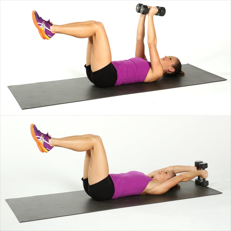 Dumbbell Exercise For Triceps: Lying Overhead Reach