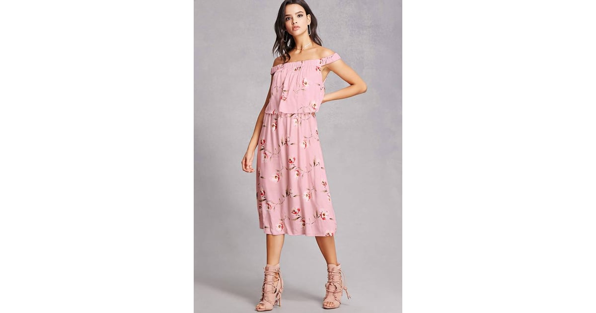 Forever 21 Off The Shoulder Floral Dress Get One Of These Stunning 22 Summer Dresses For Your Next Outdoor Wedding Popsugar Fashion Photo 14