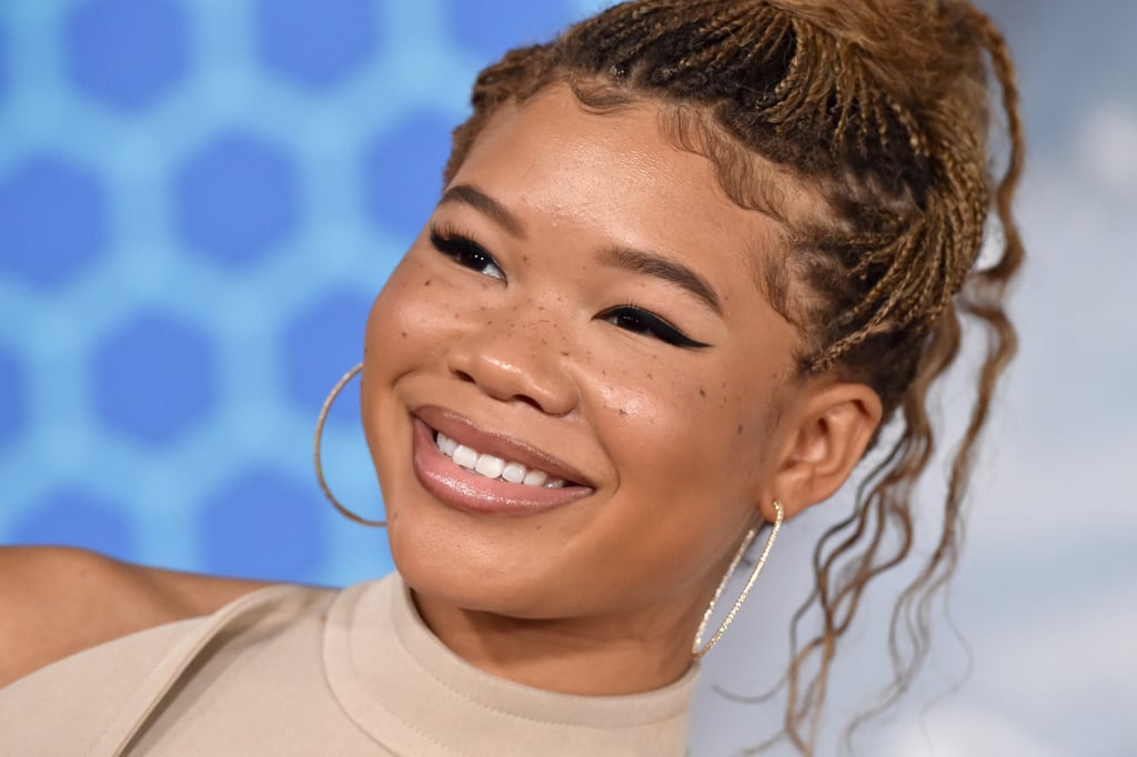 Storm Reid Wears '90s Supermodel Lip Trend For Spider-Man