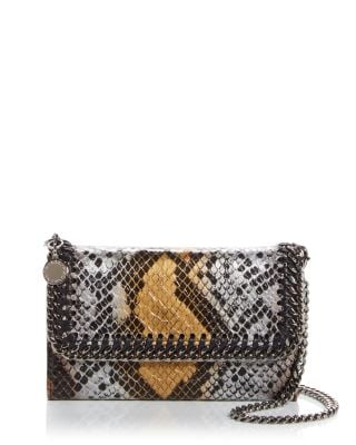 Stella McCartney Snake Embossed Crossbody Phone Case & Wallet