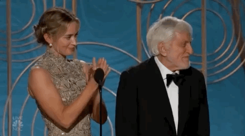 Dick Van Dyke and Emily Blunt at 2019 Golden Globe Awards