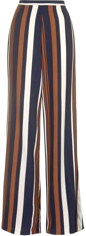 Topshop Striped wide leg trousers