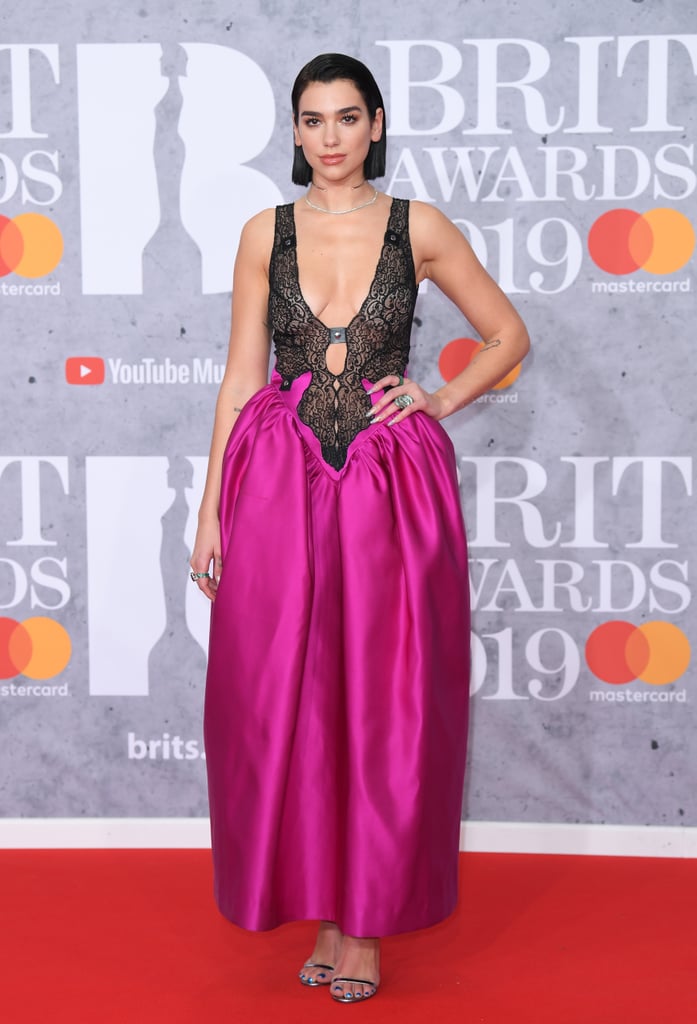 Dua Lipa in 2019 at the BRIT Awards
