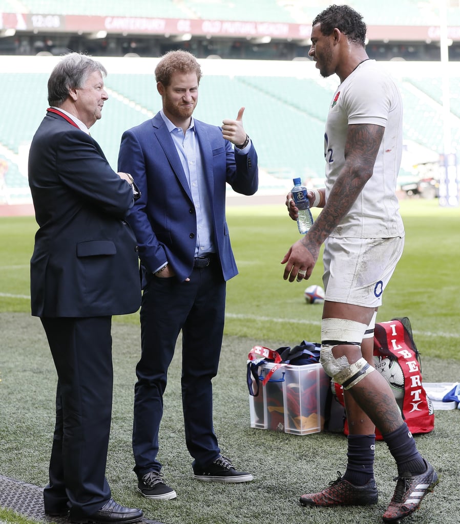 Prince Harry With English Rugby Team February 2017