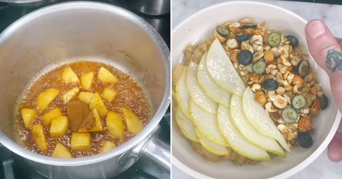 Fancy Oatmeal Recipe TikTok Video POPSUGAR Food UK
