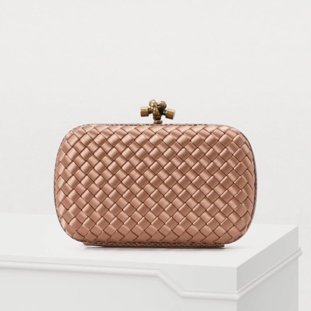 The Bottega Veneta Basket Weave Clutch I borrowed can be rented for four days for $178, 10 days for $283, 20 days for $388, or purchased from the seller for $1,480, with the original retail price marked at $2,100.